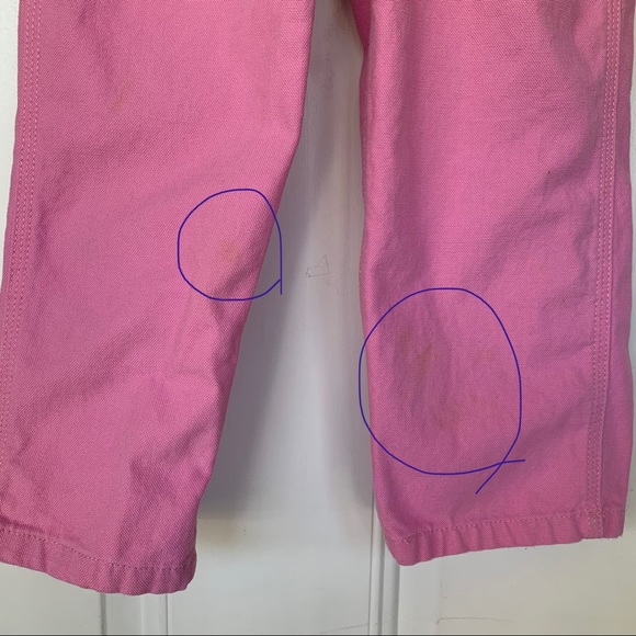 •Carhartt• Girls Pink Canvas Bib Overalls -Size 3T - Picture 7 of 8